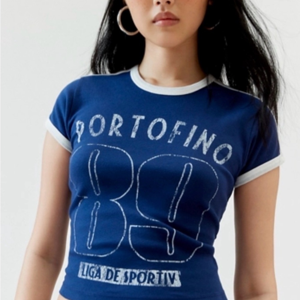 Women's Blue Graphic Tee